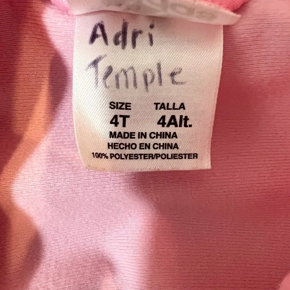 Adidas Girls Pink & White Full Zip‎ Athletic Track Long Sleeve Jacket Size 4T